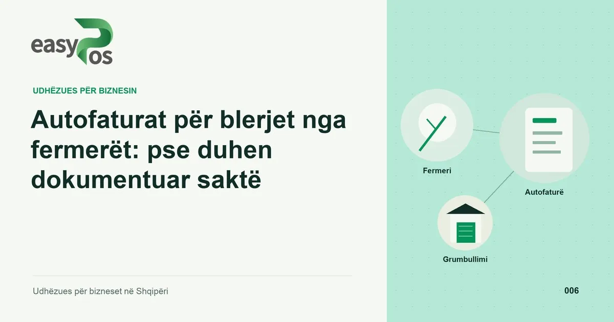 Ilustrim easyPos për artikullin: Autofaturat për blerjet nga fermerët: pse duhen dokumentuar saktë