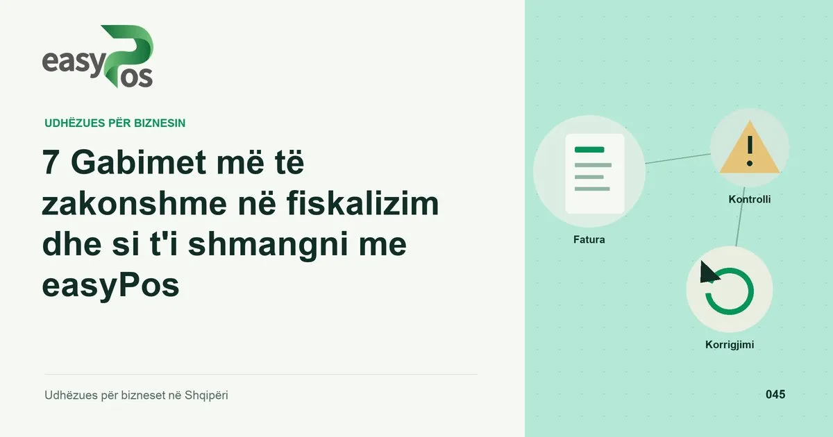 Ilustrim easyPos për artikullin: 7 Gabimet më të zakonshme në fiskalizim dhe si t'i shmangni me easyPos