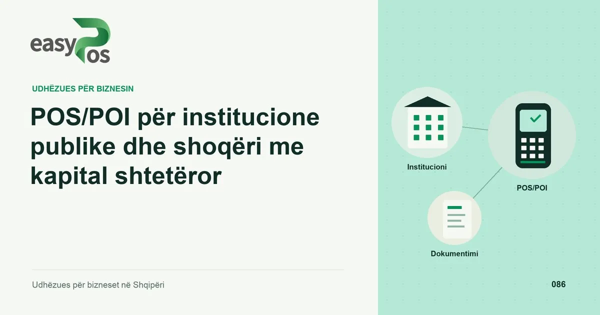 Ilustrim easyPos për artikullin: POS/POI për institucione publike dhe shoqëri me kapital shtetëror