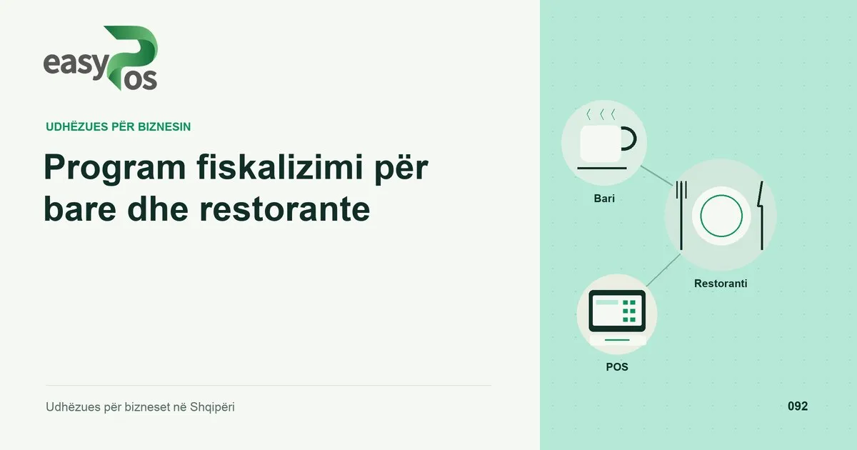 Ilustrim easyPos për artikullin: Program fiskalizimi për bare dhe restorante