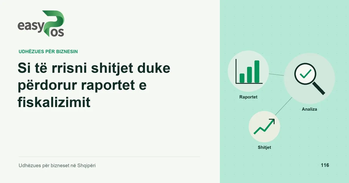 Ilustrim easyPos për artikullin: Si të rrisni shitjet duke përdorur raportet e fiskalizimit