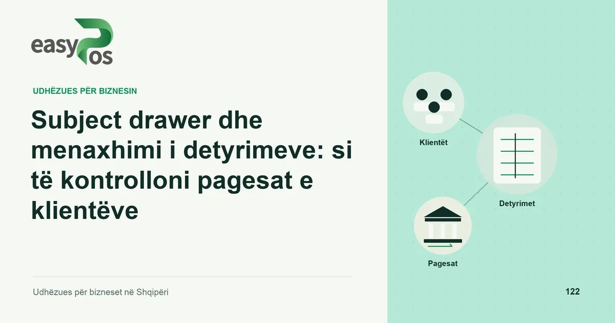 Ilustrim easyPos për artikullin: Subject drawer dhe menaxhimi i detyrimeve: si të kontrolloni pagesat e klientëve