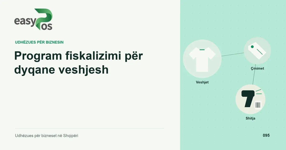 Ilustrim easyPos për artikullin: Program fiskalizimi për dyqane veshjesh
