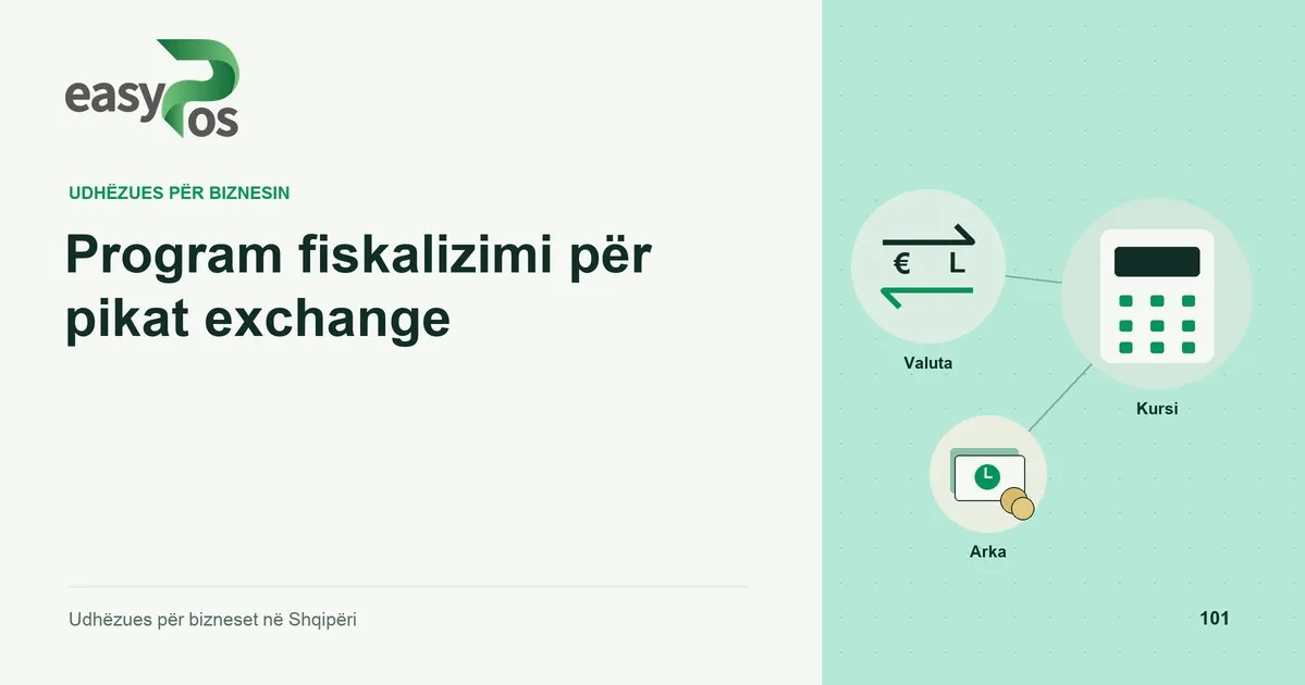 Ilustrim easyPos për artikullin: Program fiskalizimi për pikat exchange