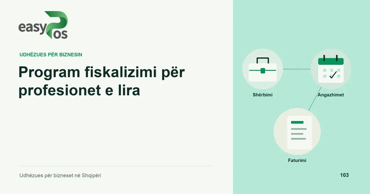 Ilustrim easyPos për artikullin: Program fiskalizimi për profesionet e lira