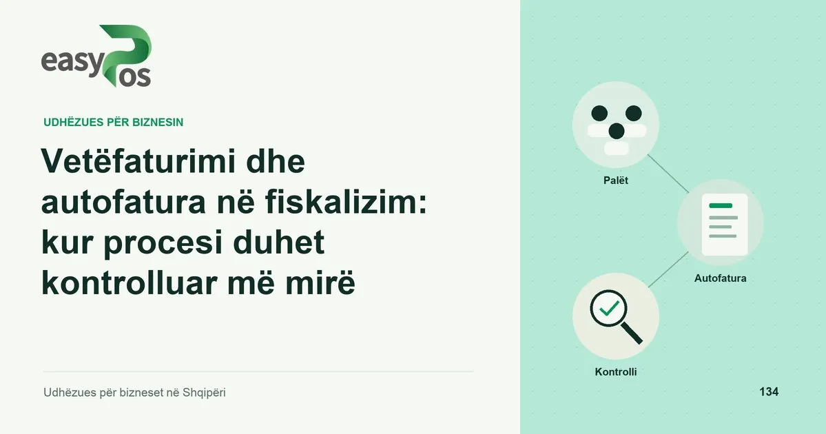 Ilustrim easyPos për artikullin: Vetëfaturimi dhe autofatura në fiskalizim: kur procesi duhet kontrolluar më mirë